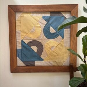 Vintage Framed handmade quilt
